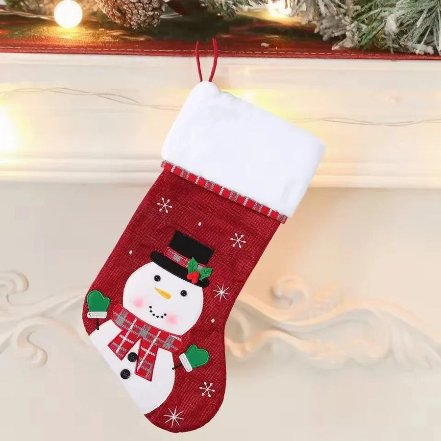 Embroidered Christmas stocking