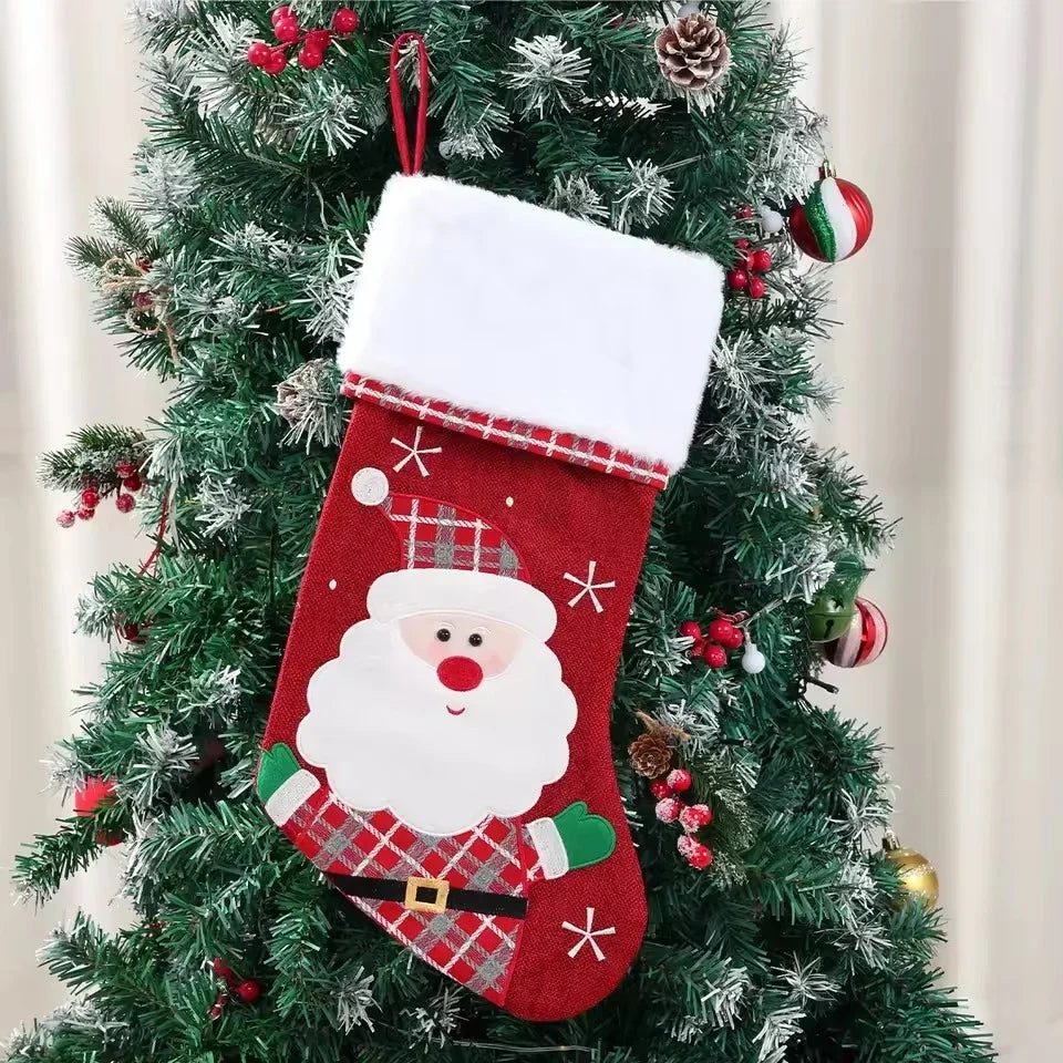 Embroidered Christmas stocking
