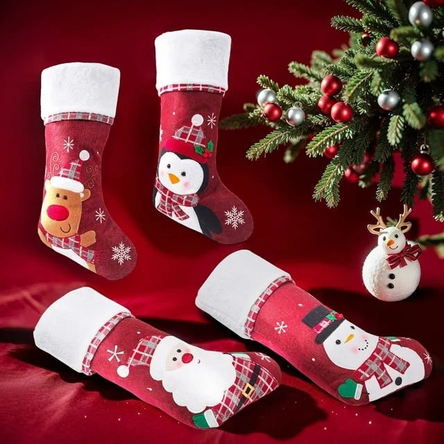 Embroidered Christmas stocking