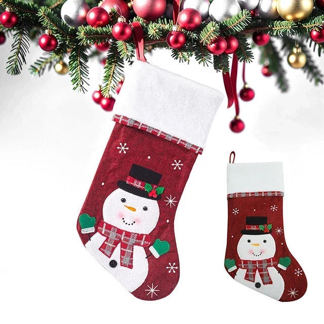 Embroidered Christmas stocking