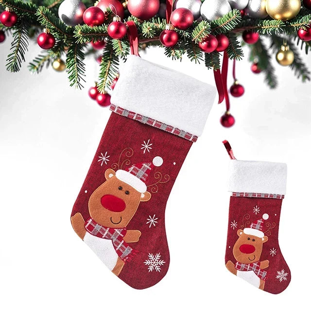 Embroidered Christmas stocking