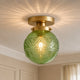 Engraved Glass Globe Ceiling Light
