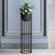 Black Metal Plant Pot with Stand