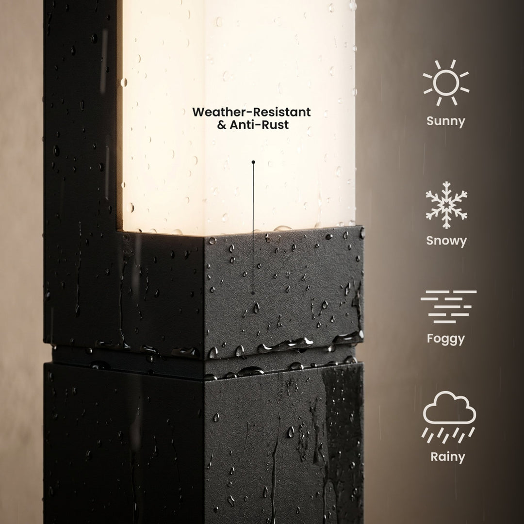 Black Aluminium Garden Path Light | 23-61 cm