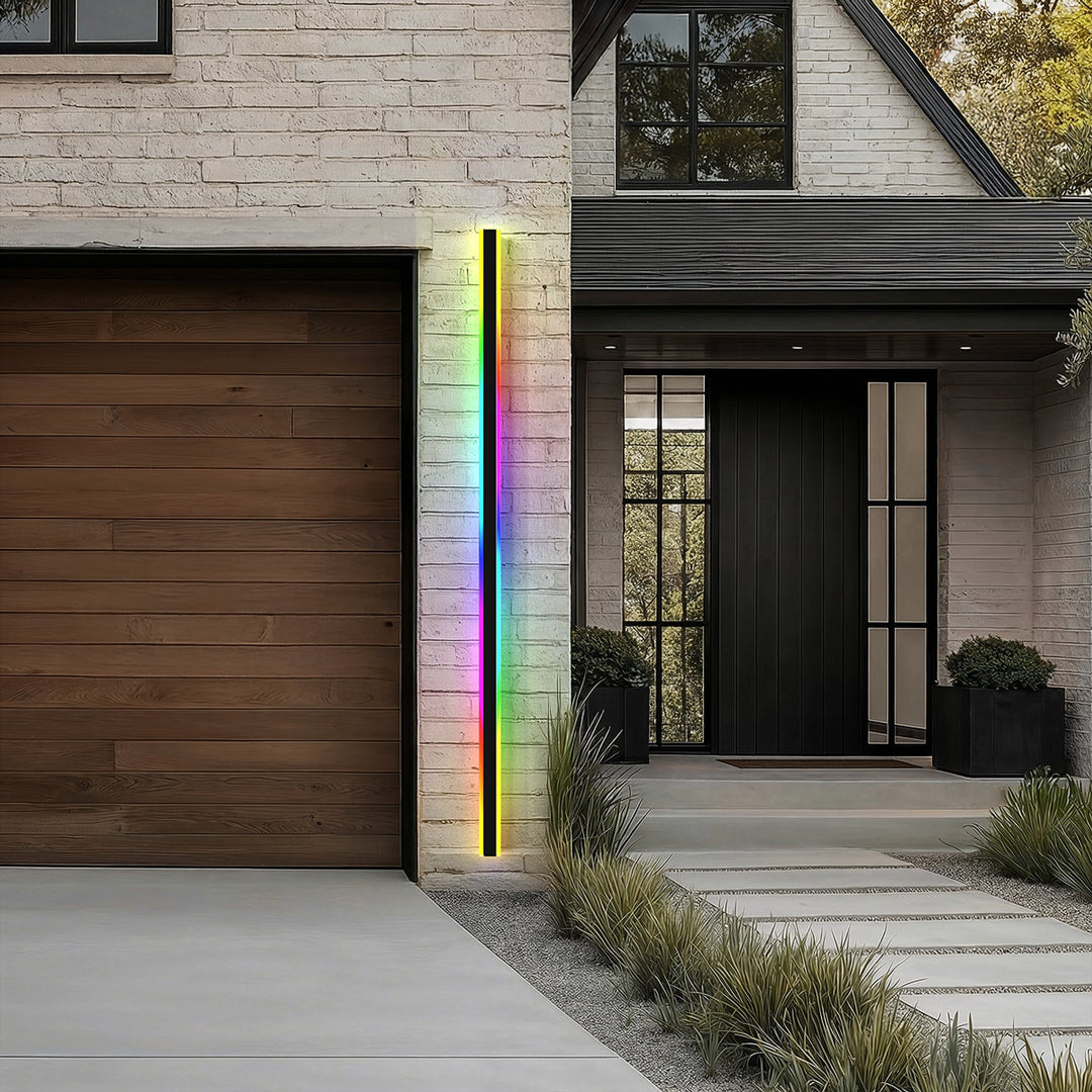 Colour-Changing Linear Outdoor Wall Light | RGB, Remote