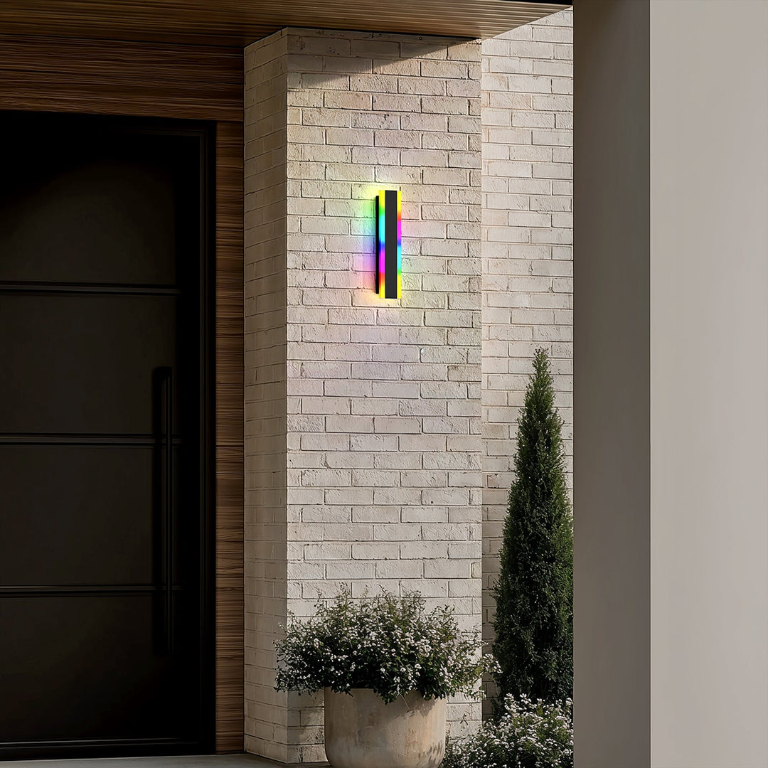 Colour-Changing Linear Outdoor Wall Light | RGB, Remote