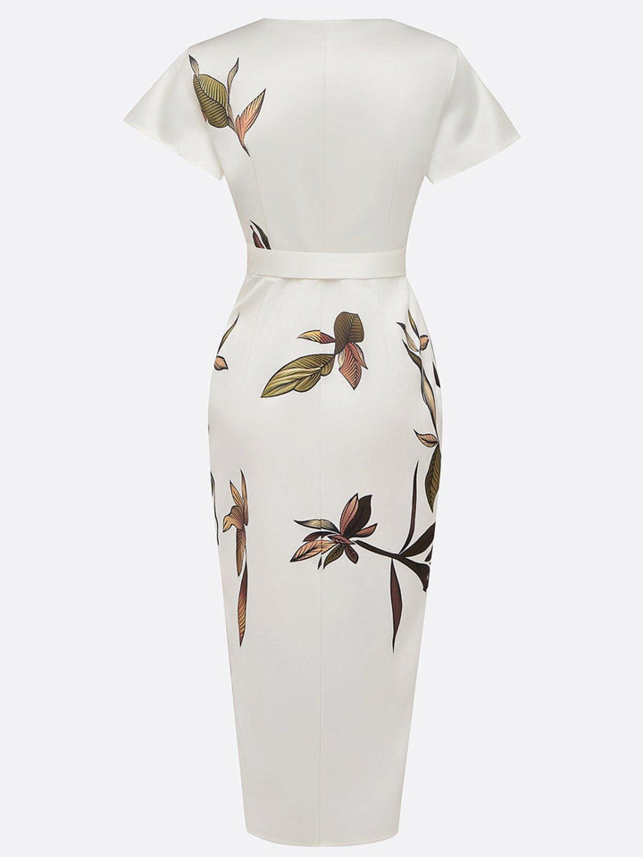 Women's Floral Wrap Midi Summer Dress – image 7