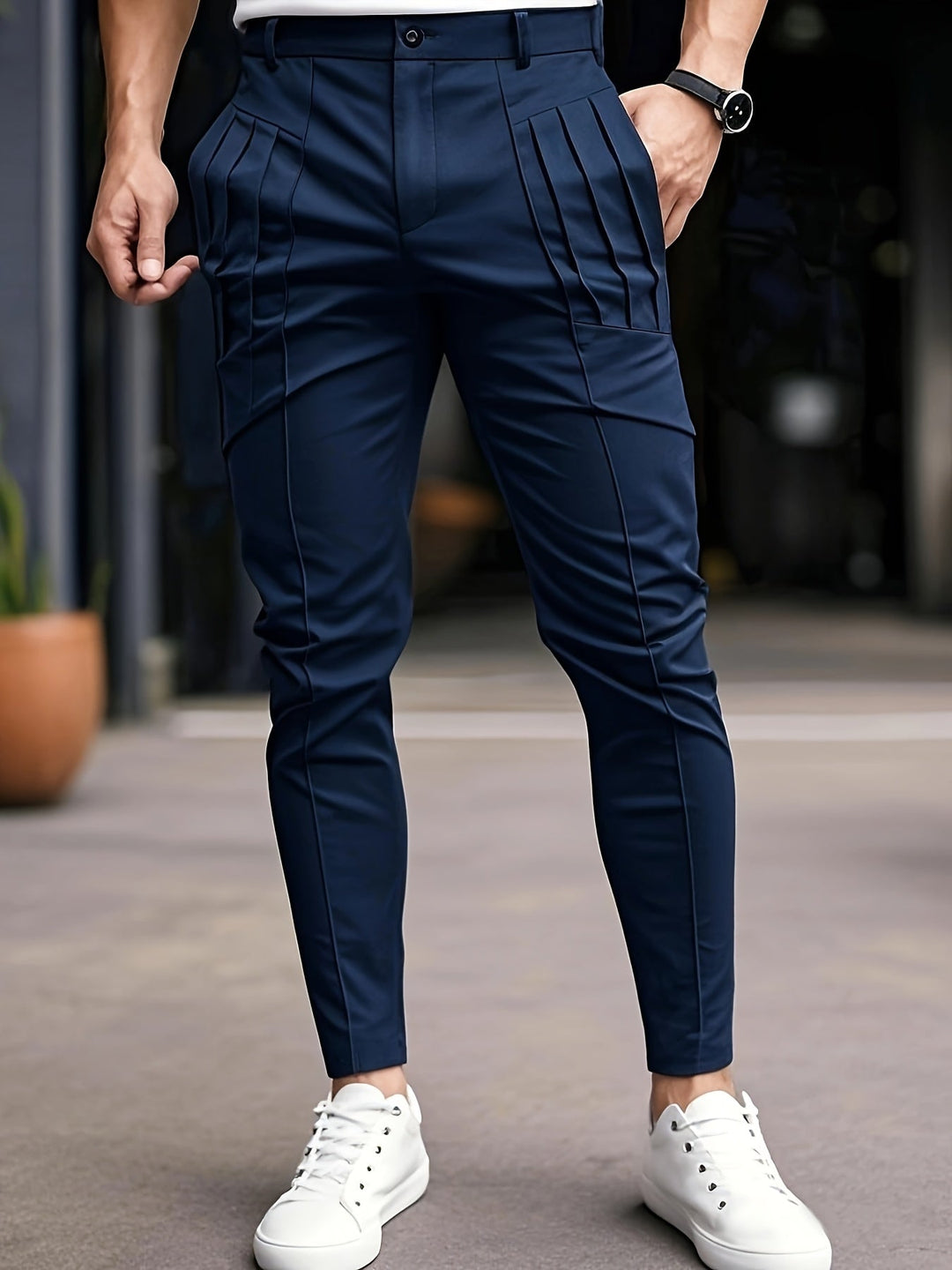 Men's Slim-Fit Tailored Everyday Trousers – image 11