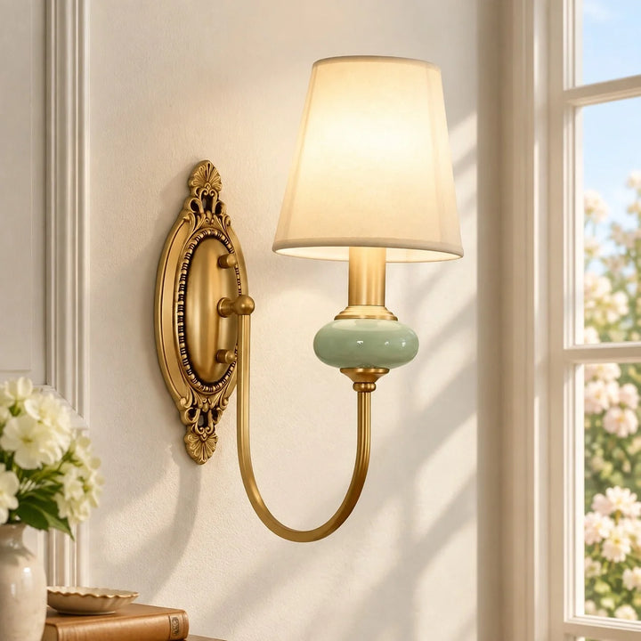 Fabric Shade Wall Light
