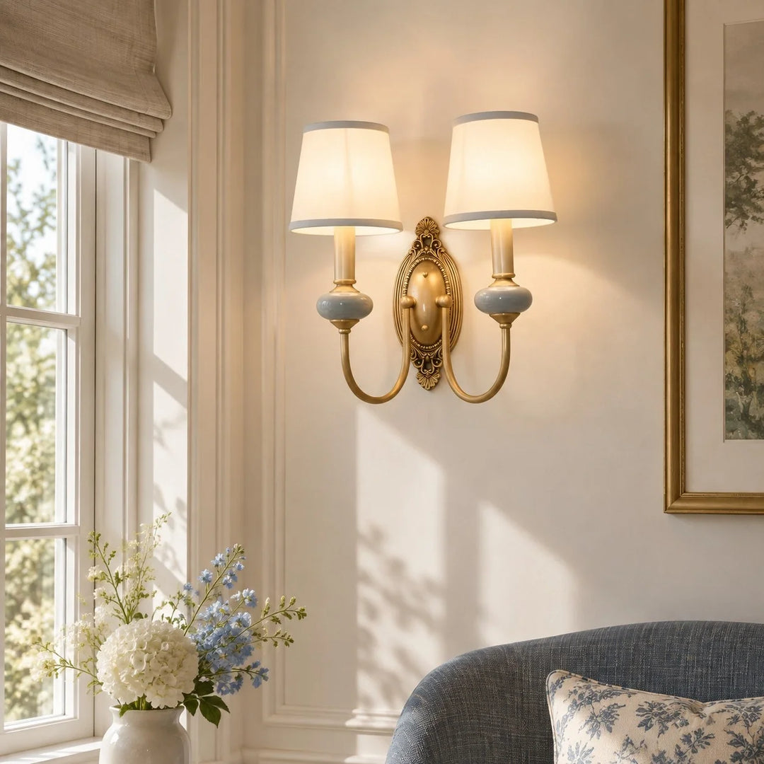 Fabric Shade Wall Light