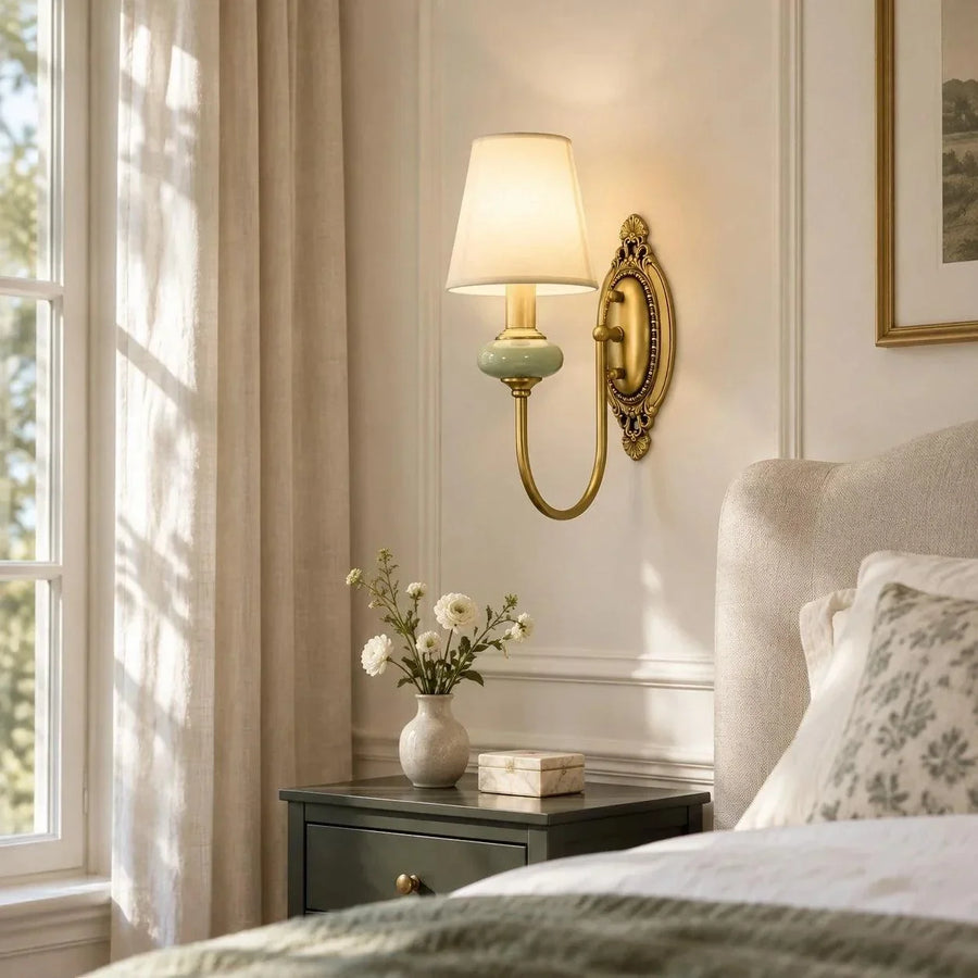 Fabric Shade Wall Light