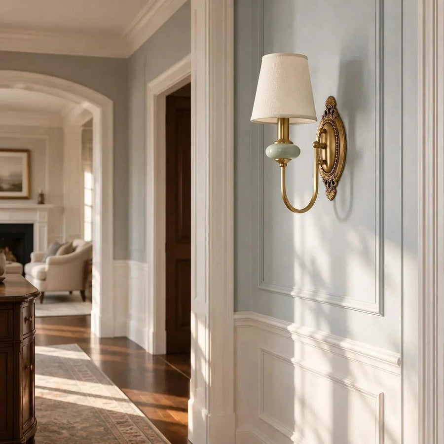 Fabric Shade Wall Light