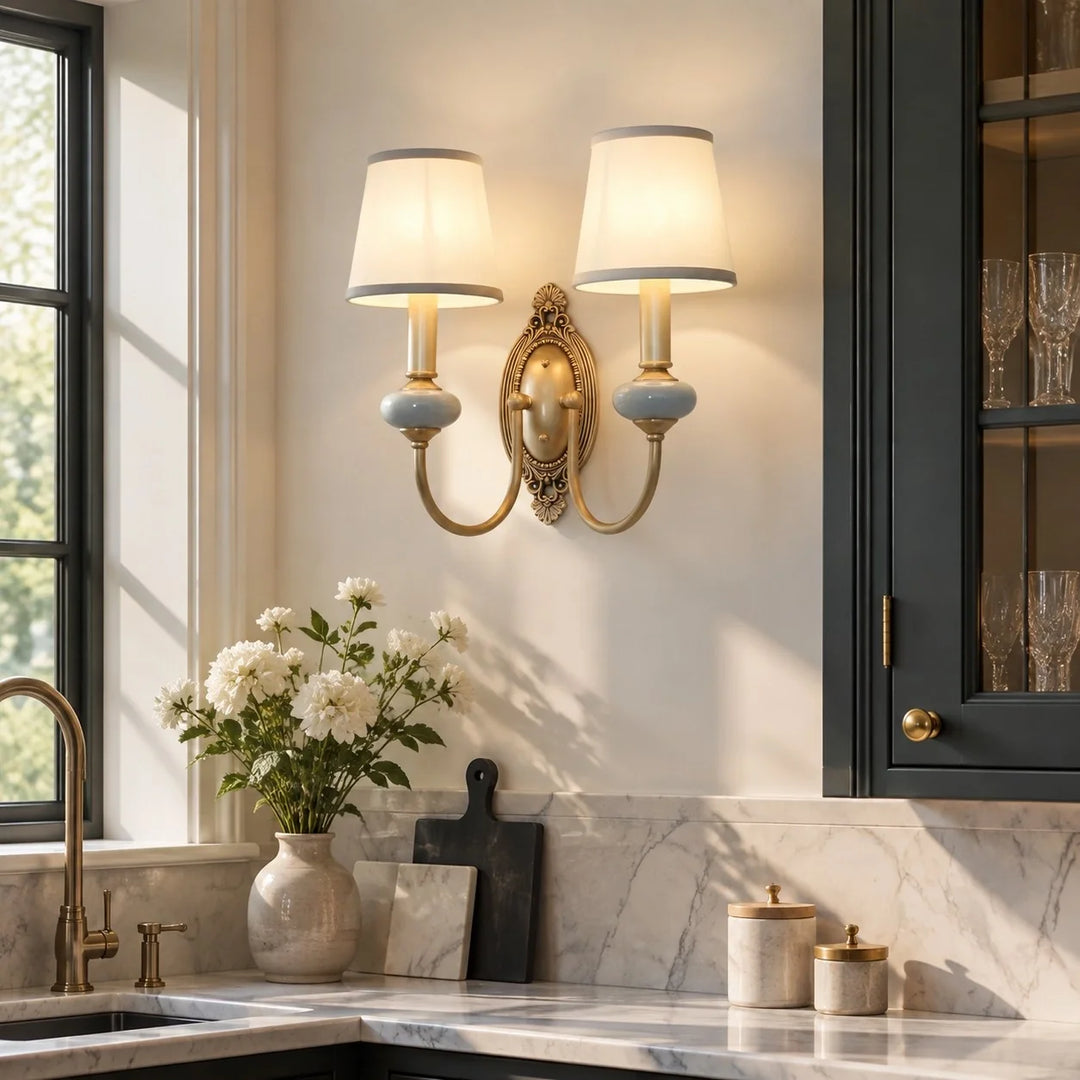Fabric Shade Wall Light