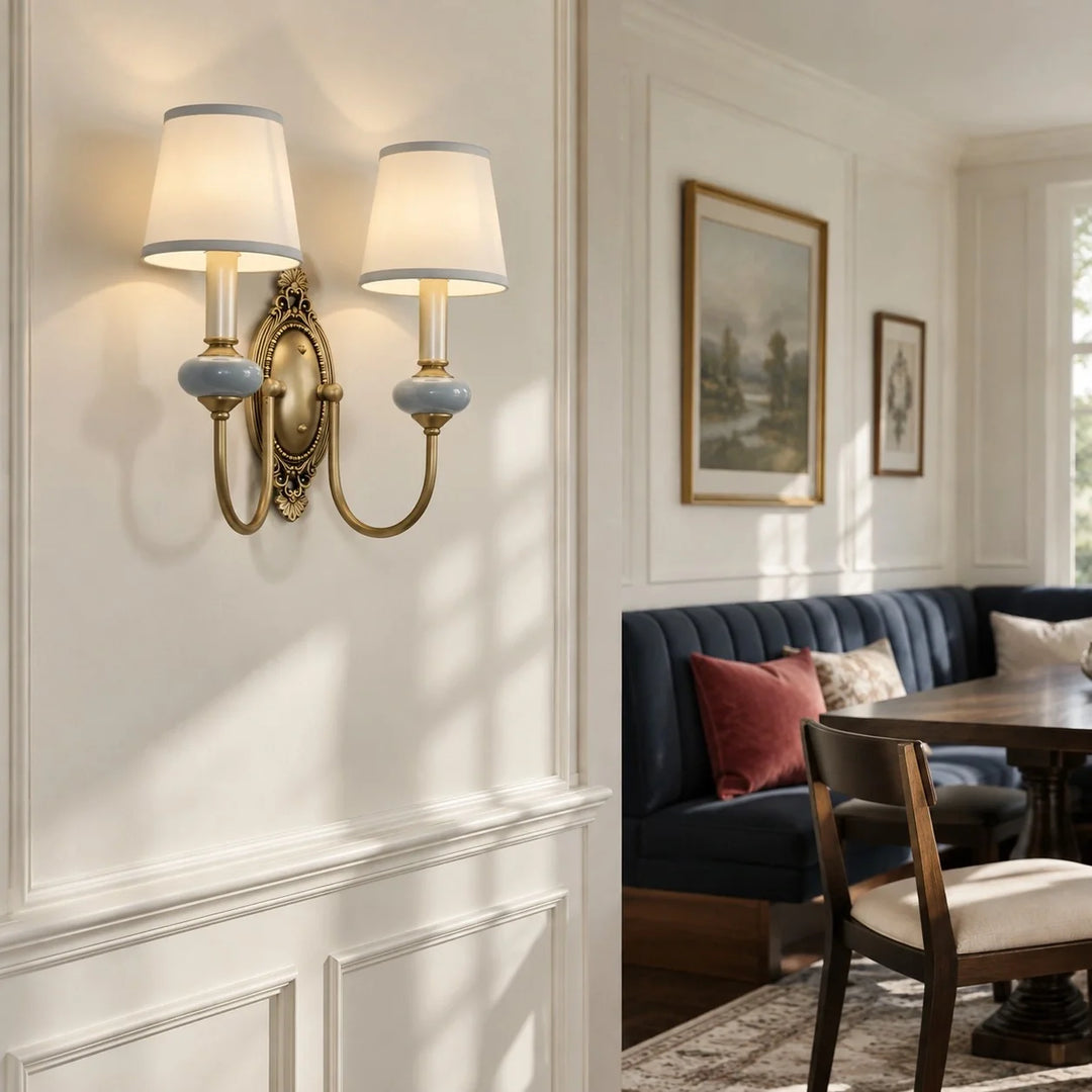 Fabric Shade Wall Light