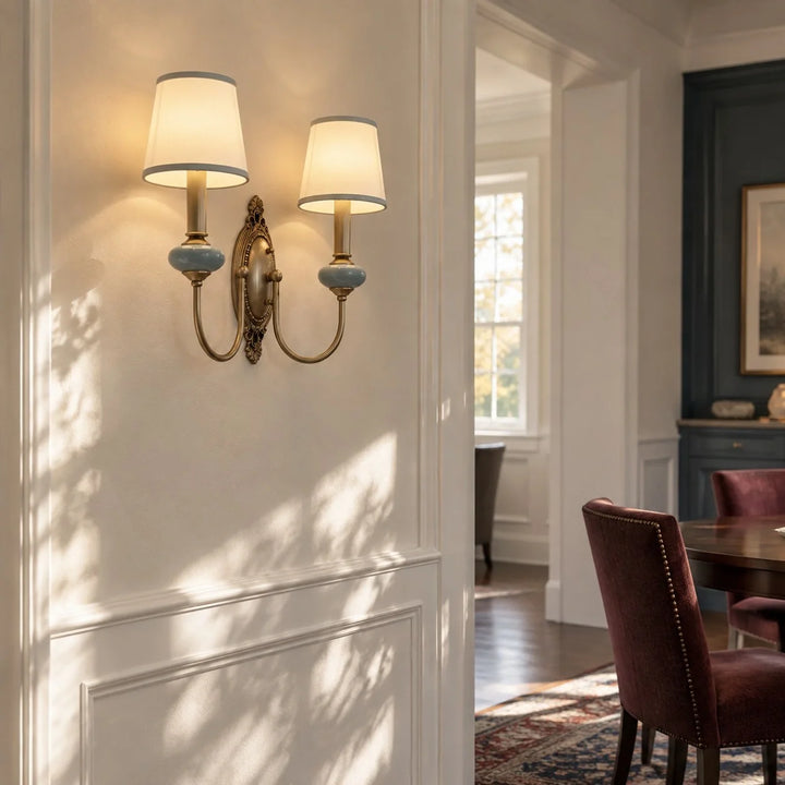 Fabric Shade Wall Light