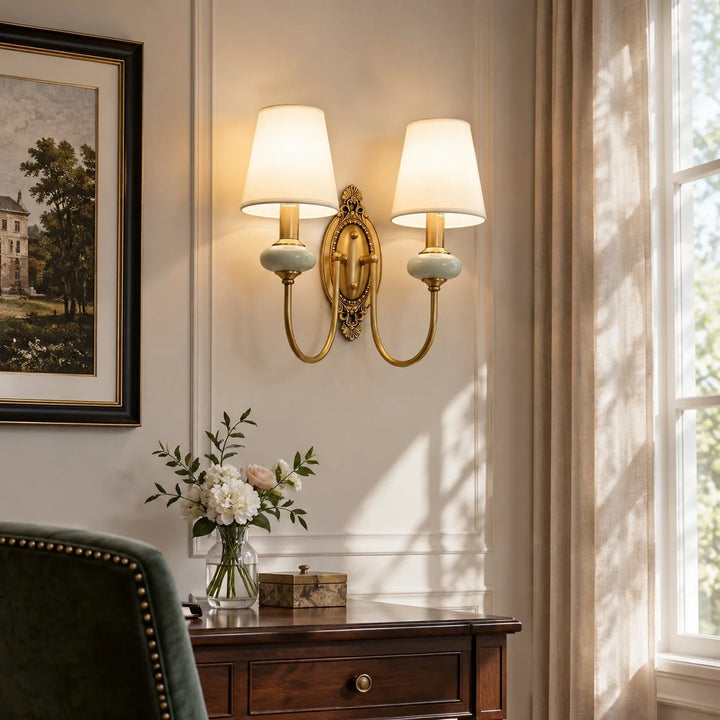 Fabric Shade Wall Light