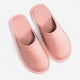 Faux leather closed-toe house slippers