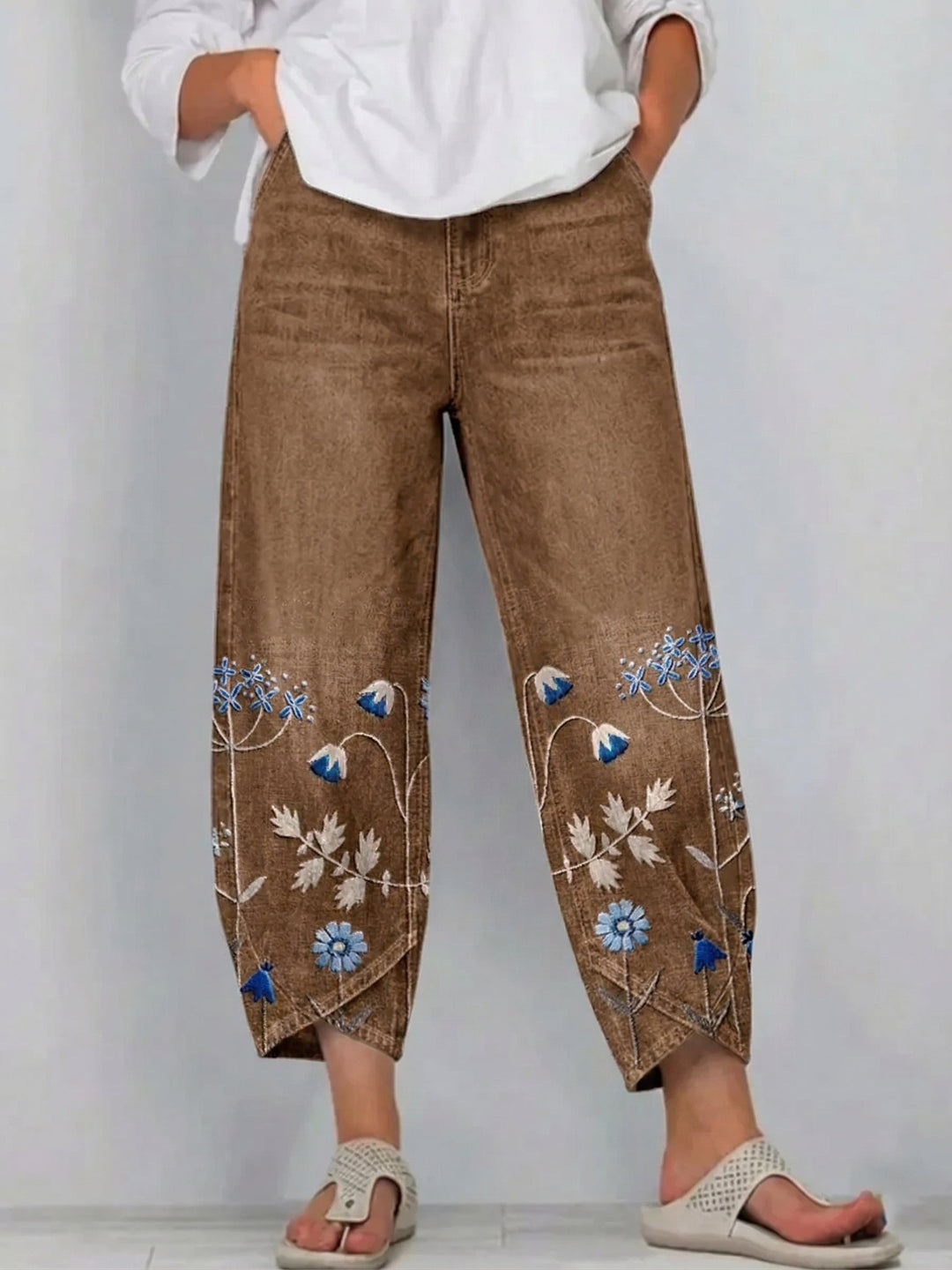 Women's Floral Loose-Fit Everyday Trousers – image 7