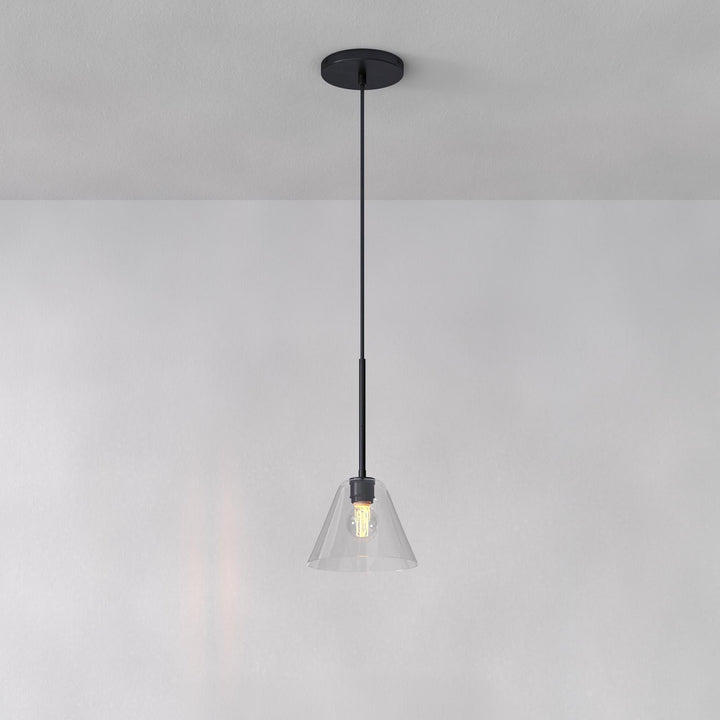 Cone Milk Clear Glass Cone Pendant Light for Kitchen