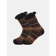 Fleece-lined knit slipper socks