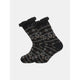 Fleece-lined knit slipper socks