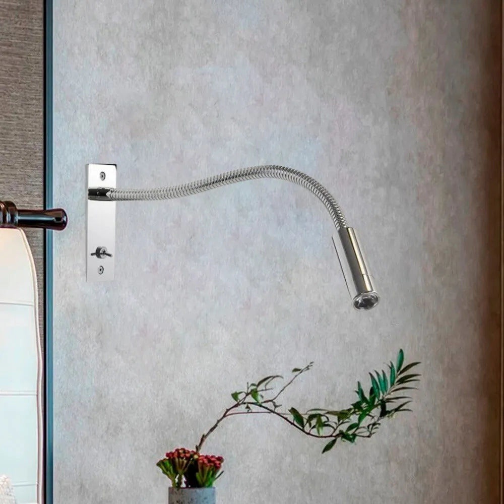 Flexible LED reading wall light