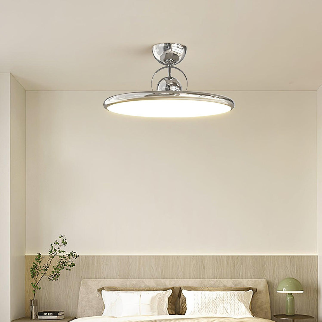 Floating disc ceiling light