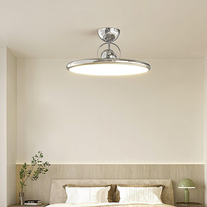 Floating disc ceiling light