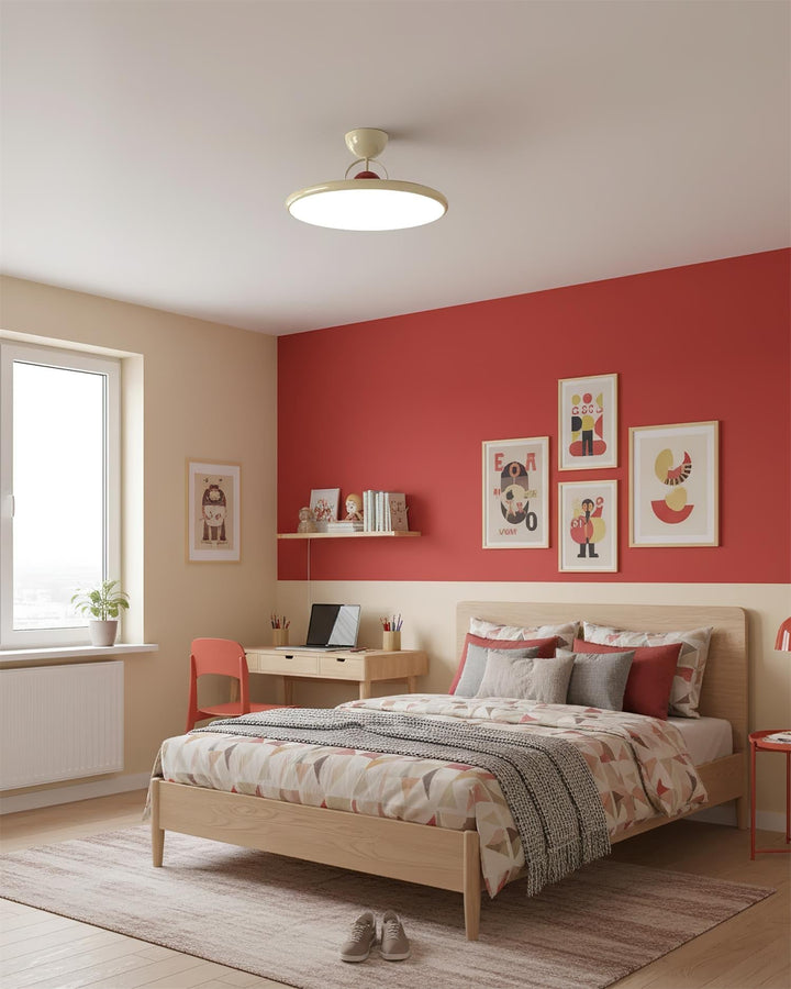 Floating disc ceiling light