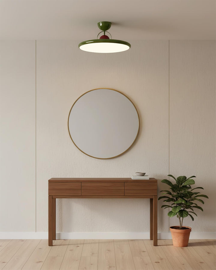 Floating disc ceiling light