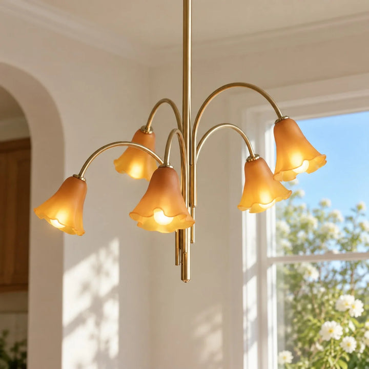 Floral Glass Chandelier