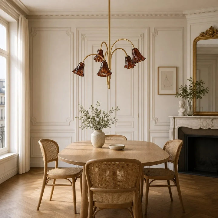 Floral Glass Chandelier
