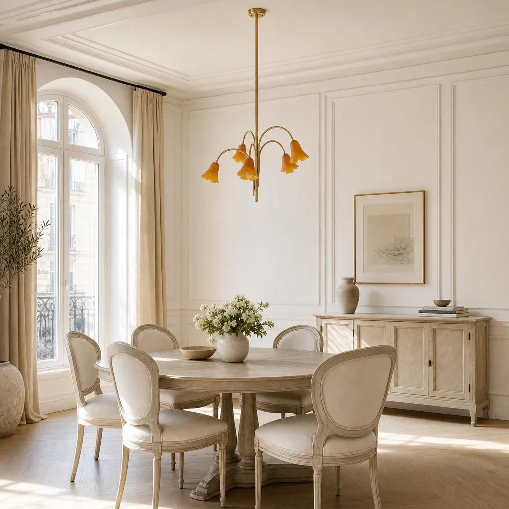 Floral Glass Chandelier
