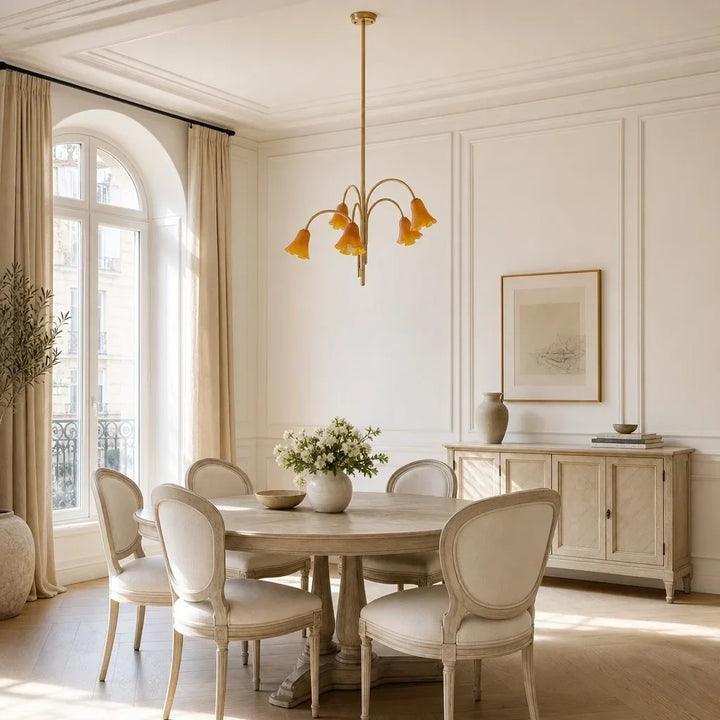 Floral Glass Chandelier