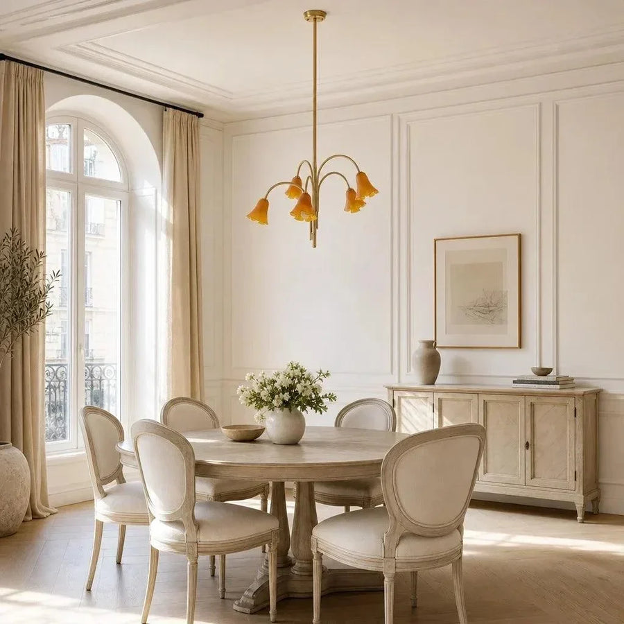 Floral Glass Chandelier