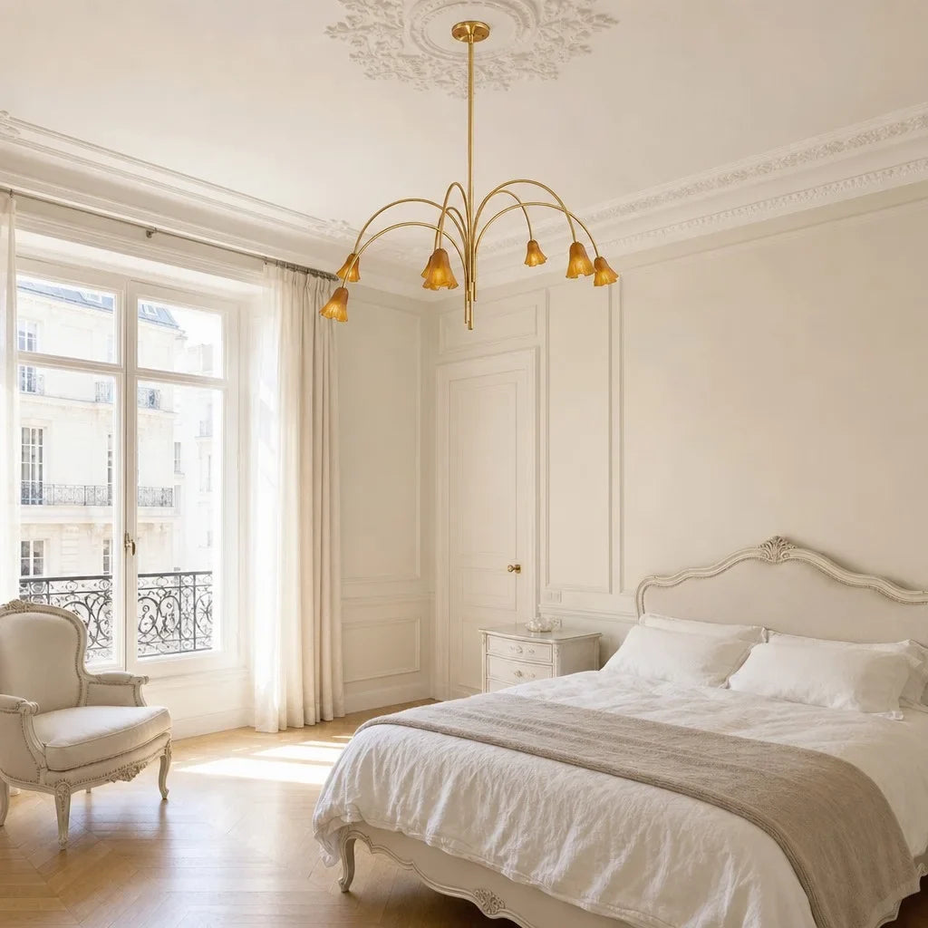 Floral Glass Chandelier