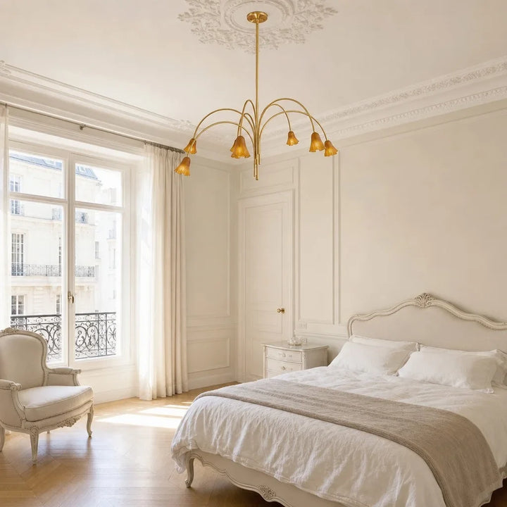 Floral Glass Chandelier