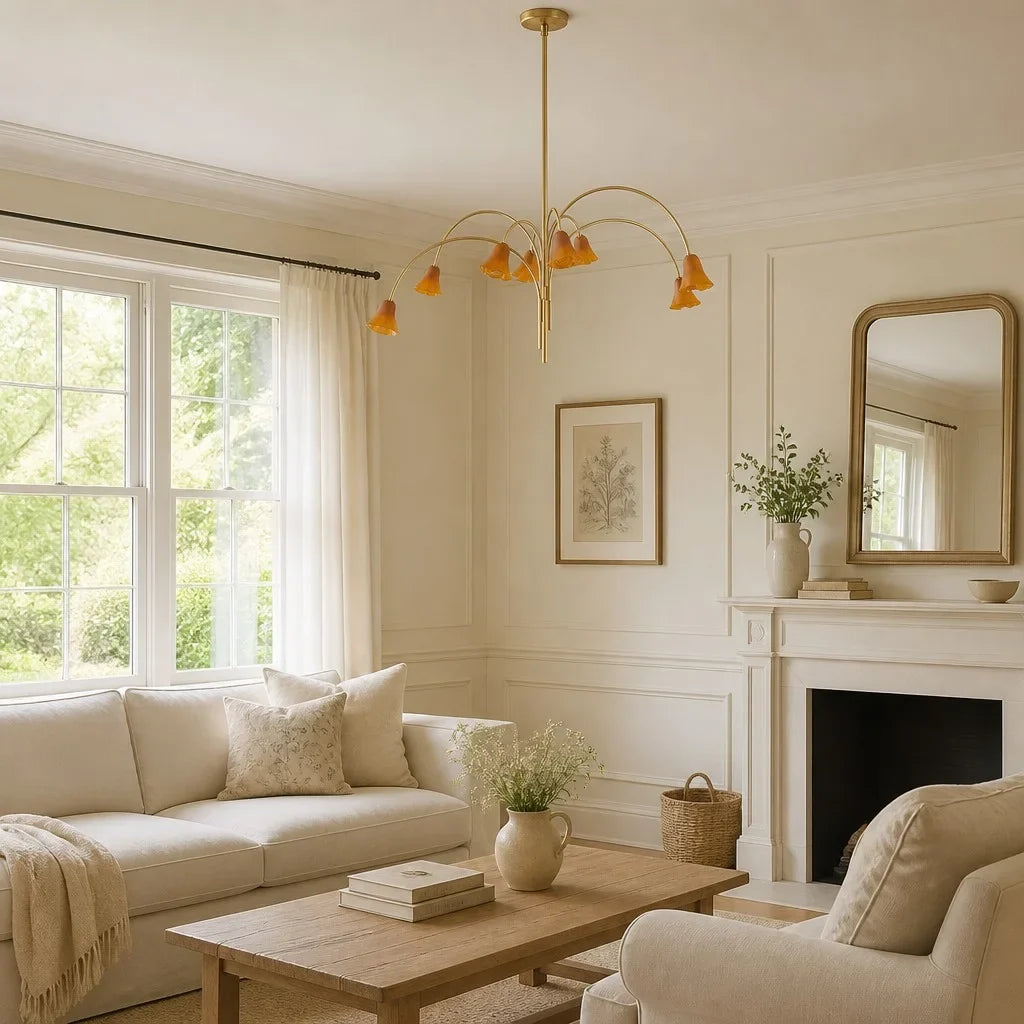 Floral Glass Chandelier