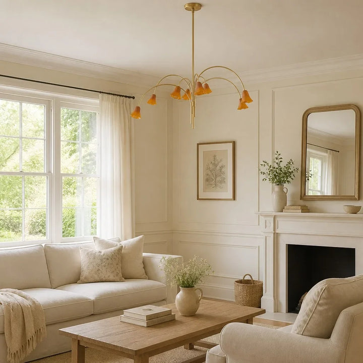 Floral Glass Chandelier