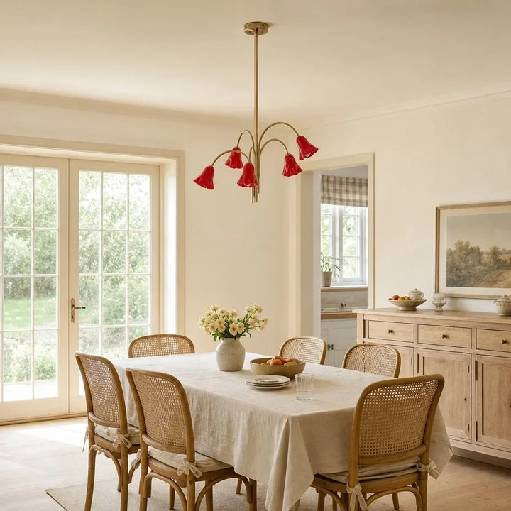 Floral Glass Chandelier