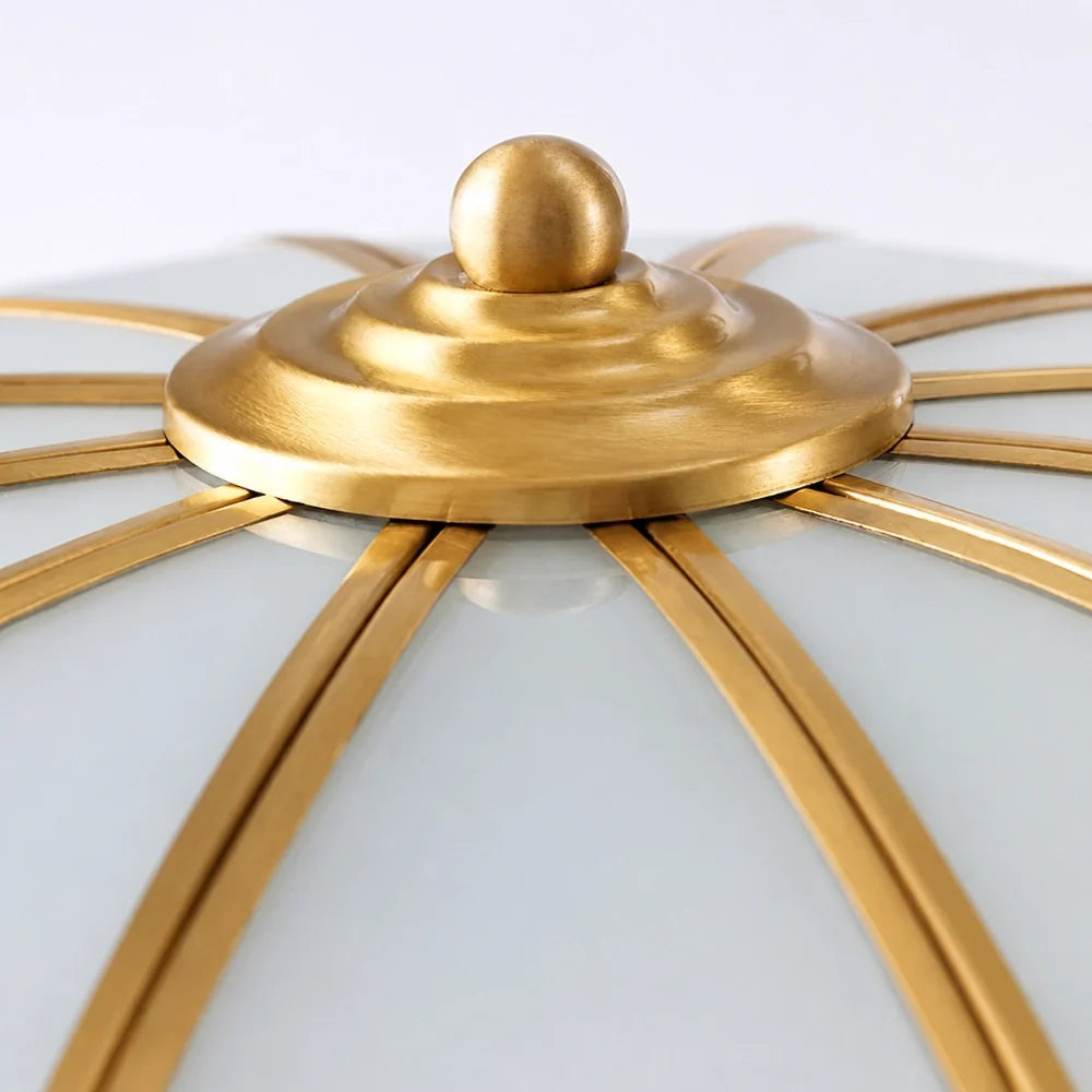Floral Glass Flush Ceiling Light