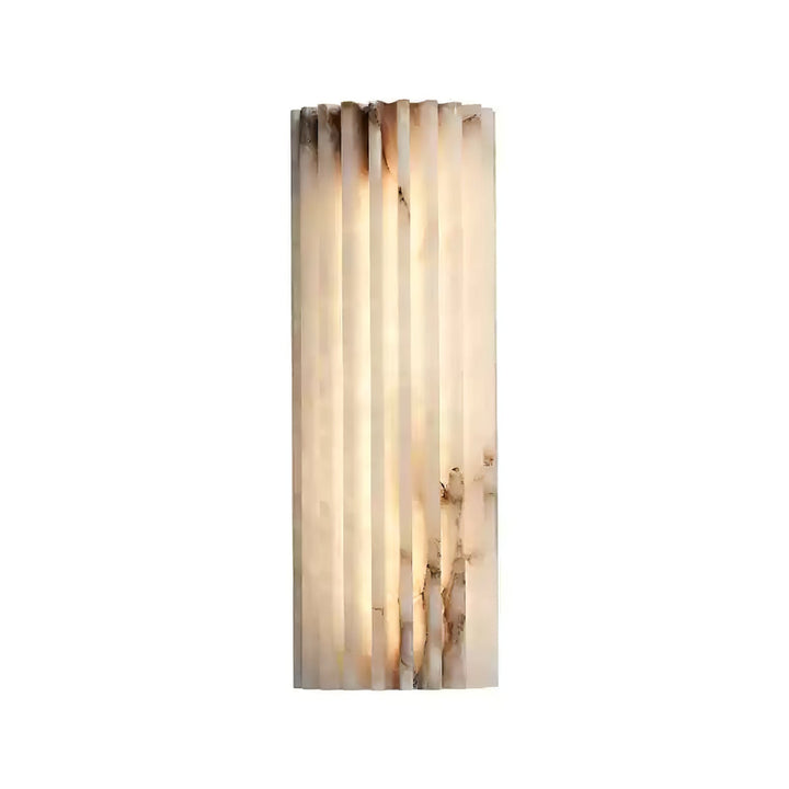 Fluted alabaster wall light