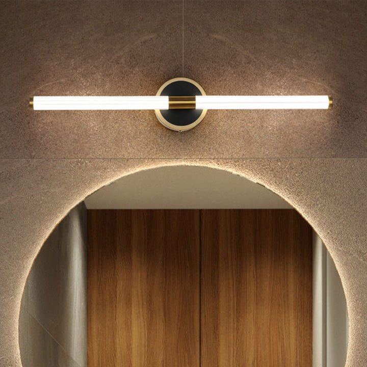 Fluted tube LED wall light