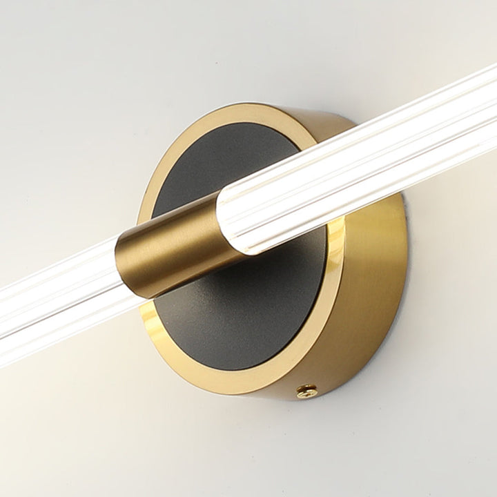 Fluted tube LED wall light