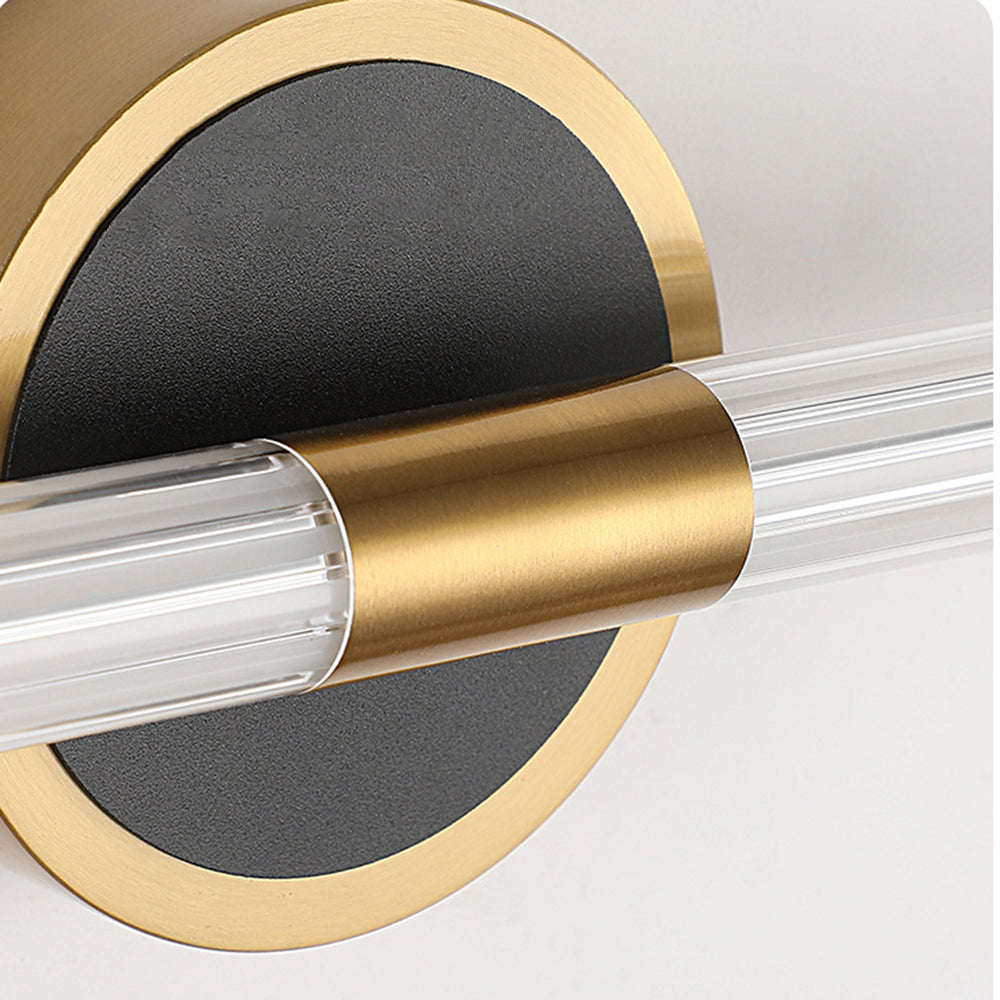 Fluted tube LED wall light