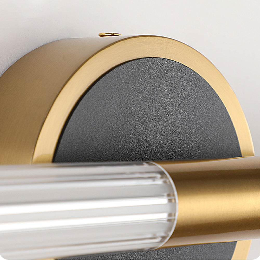 Fluted tube LED wall light