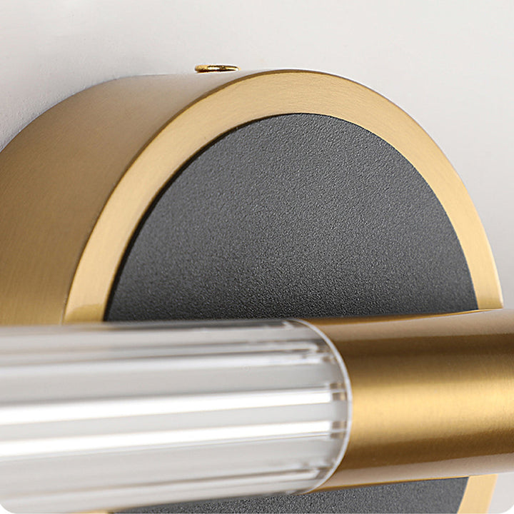 Fluted tube LED wall light