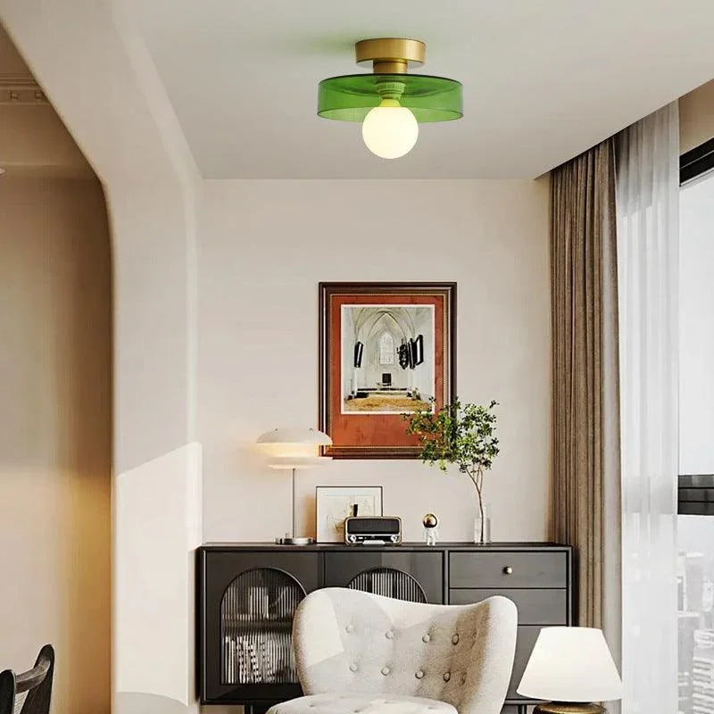 French Bauhaus Ceiling Light, view 2
