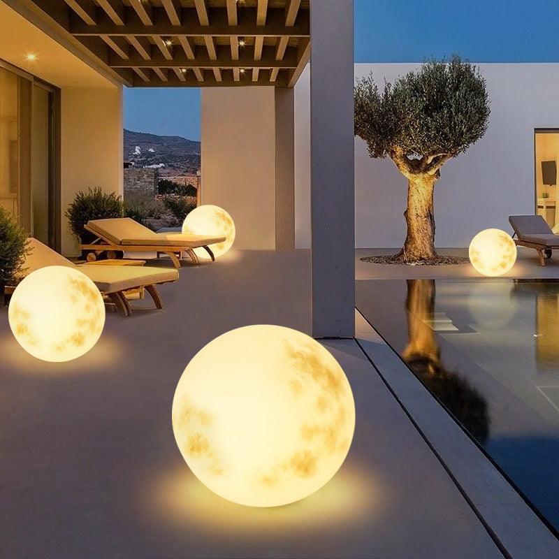 Garden Solar Powered Moon Lamp, view 3