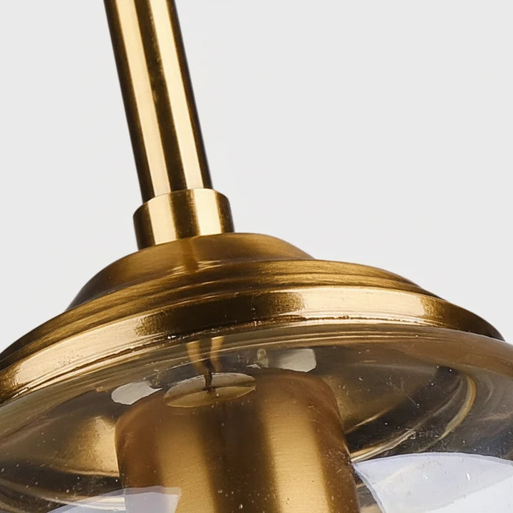 Glass and Metal Pendant Light
